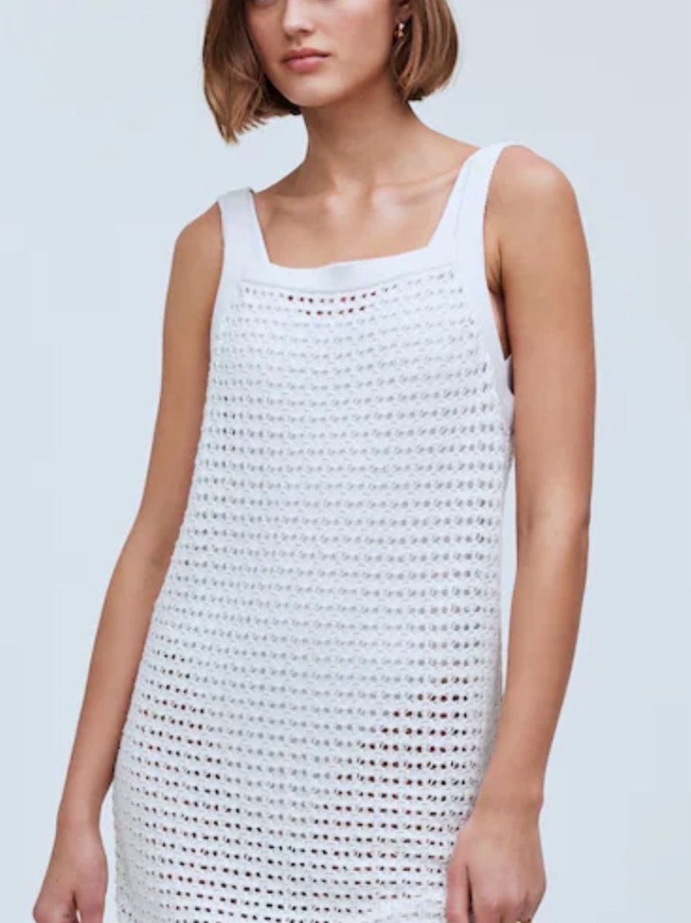 Madewell Crochet Cutaway Cover-Up Midi Dress